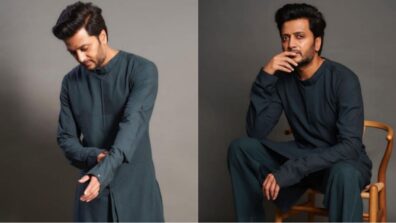 In Pics: Riteish Deshmukh looks stunning in minimalistic dark grey ethnic suit 