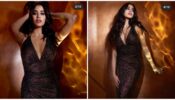 Janhvi Kapoor oozes off with grace in sequinned deep neck bodycon dress, see pictures