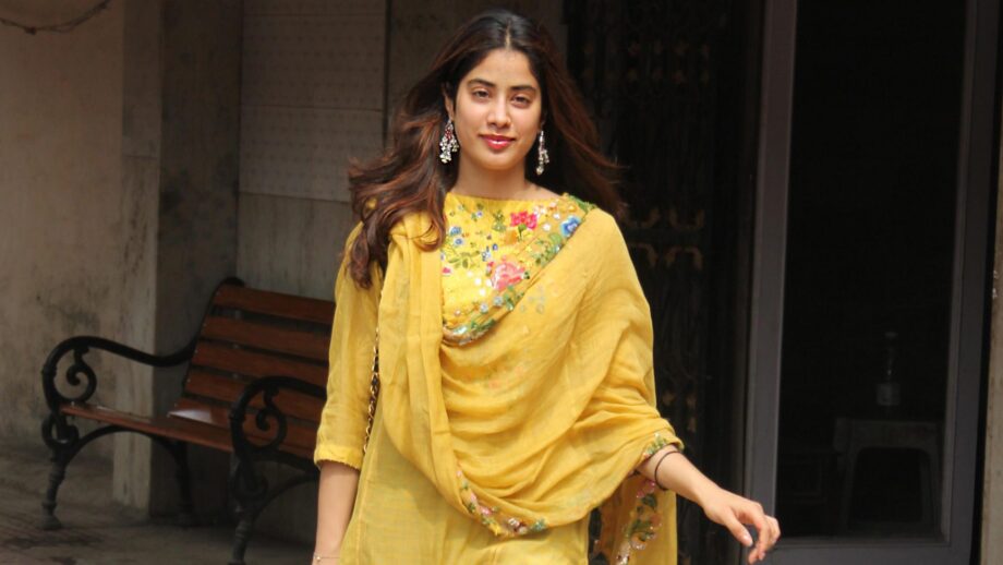 Janhvi Kapoor To Madhuri Dixit: Bollywood Celebrities Raising Heat In Yellow Ensembles - 0