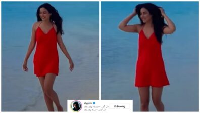 Jasmin Bhasin is a cute ‘water baby’ in red one-piece outfit, BF Aly Goni is lovestruck