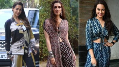 Malaika Arora, Sonakshi Sinha and Kriti Sanon cut cases in printed co-Ord outfits