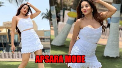 Monalisa Goes Absolute Apsara Mode As She Shines In All White Crop Top & Skirt: See Pics