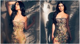 Mouni Roy dazzles in shimmery strapless outfit, see oomph expressions