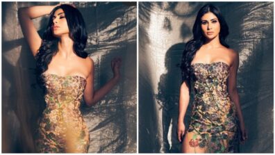 Mouni Roy dazzles in shimmery strapless outfit, see oomph expressions