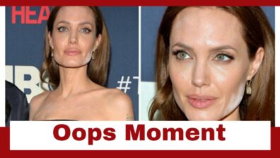 Oops: Look At Time When Powder Patches Started Falling From Angelina Jolie’s Face On Red Carpet