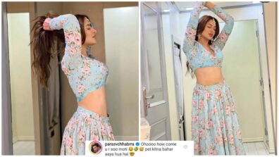 Paras Chhabraa Calls Mahira Sharma Moti As The Diva Steals Breath In Blue Floral Lehenga: See Here