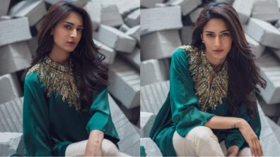 Photodump: Erica Fernandes looks stunning in satin ethnic emerald avatar, see pictures