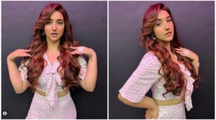 Popular Instagram diva Ashnoor Kaur turns into a retro queen in polka dot outfit