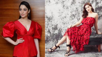 Red Tiered Dress Face-Off: Tamannaah Bhatia Vs Kriti Sanon?