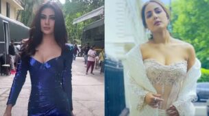 Roadside Face-off: Mouni Roy Vs Hina Khan: Which diva’s bombshell midi outfit look is your favourite?