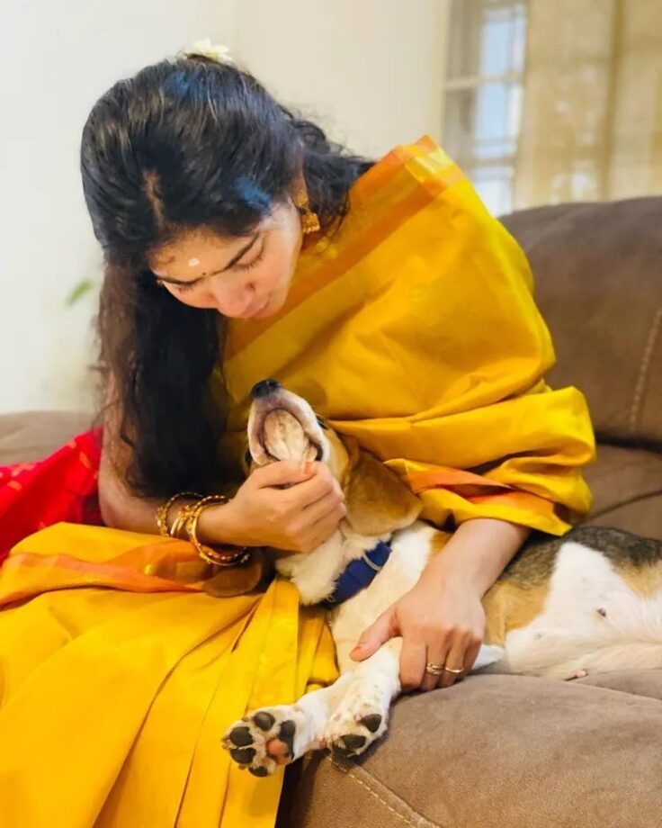 Sai Pallavi In Blue Sarees Or Yellow Sarees, Which One Would You Prefer? - 4