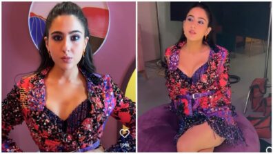 Sara Ali Khan to give you a glitz show in glittery suit dress, see pics