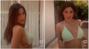 Video: Nikki Tamboli poses like ‘queen of sensuality’ dazzles in pink bralette effortlessly