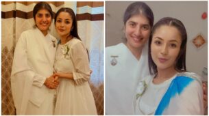 Shehnaaz Gill takes a spiritual turn with BK Shivani, see pics