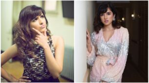 Shirley Setia looks all things glitz and glam in shimmery outfits
