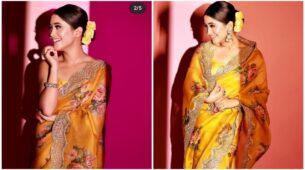 Shivangi Joshi looks golden dream in this classic embellished saree, see pics