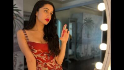 Shraddha Kapoor looks cheeky in cherry red lip colour, see pics