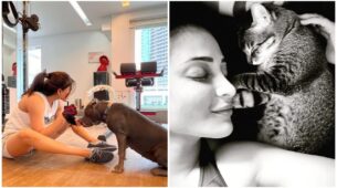 So cute: Samantha Ruth Prabhu and Shruti Haasan go all cuddles with their paw-buddies
