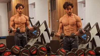 Tiger Shroff leaves rumoured girlfriend Disha Patani lovestruck with dumbbells workout, watch 