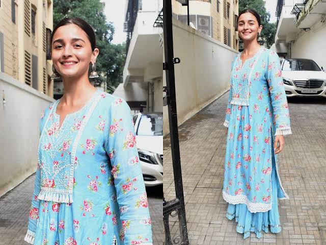 Times Alia Bhatt Proved Floral Kurtas Are Love: See Pics - 0