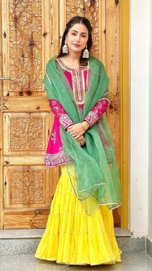 Sharara Set To Salwar Suit: Hina Khan’s Classy Desi Wardrobe: See Here - 4