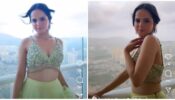 TMKOC actress Palak Sindhwani romps in a stunning mint green embellished lehenga, watch