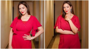 TMKOC diva Munmun Dutta visits Rajasthan, dazzles in red off-shoulder top and jhumkas