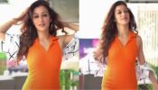 TMKOC diva Sunayana Fozdar looks sparkly hot in blush orange bodycon, watch video