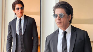 Trending: Shah Rukh Khan looks dapper in black suit at Delhi event, netizens can’t keep calm