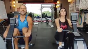 Watch: Shikhar Dhawan and Preity Zinta enjoy nice workout together, see video