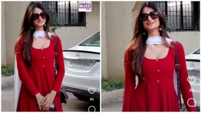 Watch: Shweta Tiwari’s daughter Palak Tiwari ditches bold outfits, melts hearts in red ethnic outfit