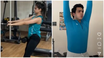 Watch: TMKOC actors Palak Sindhwani and Raj Anadkat work out hard, spotted twinning in blue