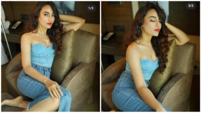 A Blue Affair: Surbhi Jyoti shows the ultimate play with monochrome colours in corset top and skirt