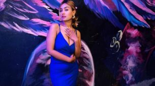 Aashika Bhatia is sensuality personified in blue deep-neck bodycon dress, you will be in love