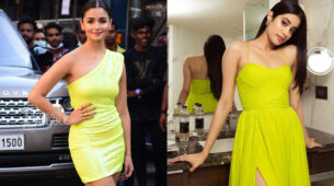 Alia Bhatt Or Janhvi Kapoor: Whose Look Set Your Heart On Fire In The Neon Dress?