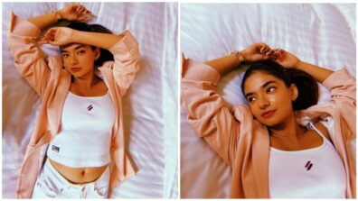 Anushka Sen is enjoying day off in her couch, looks supremely sensuous in crop top