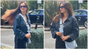 Anushka Sen is rocking street-style denim fashion in United Kingdom, looks super cute