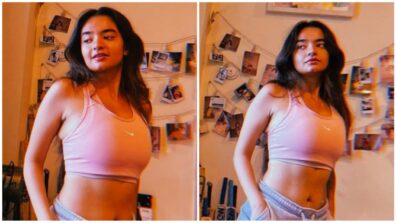 Anushka Sen shares super sensuous bedroom pics, looks irresistible in lavender bralette and shorts