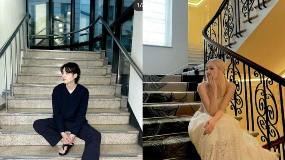 ARMY Blinks Hot Update: BTS member Suga and Blackpink's Rose caught on camera getting cosy in staircase, what's cooking? 635448