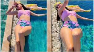 Avneet Kaur wants to levitate in Maldives, sets internet on fire in lavender floral swimwear