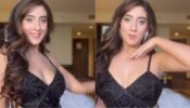 B**d Alert: Digital sensation Sameeksha Sud in black plunging neckline V-neck outfit, see transformation moment