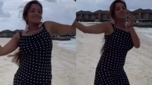 Bhojpuri actress Monalisa fires up in polka dot dress in Maldives, Watch