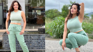 Bhojpuri Actress Monalisa Gives Chic Vibes In This Pale Green Monochrome Outfit