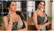 Bhojpuri Actress Monalisa stuns in sequinned saree and deep neck blouse, see pics