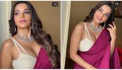 ‘Bhojpuri bombshell’ Monalisa is slaying in deep-neck printed blouse and saree, are you crushing?