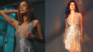 B*ld Photoshoot: Malavika Mohanan and Manushi Chhillar are stabbing hearts in shimmery plunging neckline outfits, are you crushing?