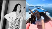 Creative Babes: Mimi Chakraborty enjoys speedboat ride, Aamrapali Dubey sets temperature soaring in vanity van