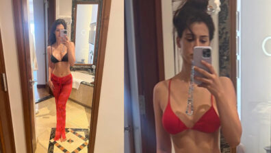 Disha Patani Flaunts Her Body In Black Bralette And Red Pants: See Here