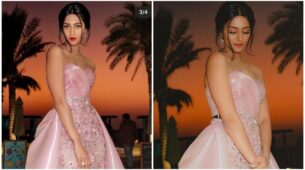Erica Fernandes is a sight to behold in a strapless pink sequin gown, see photodump