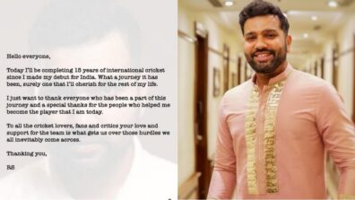 “15 Years in my favourite jersey”, Rohit Sharma celebrates 15 years of completion in International Cricket